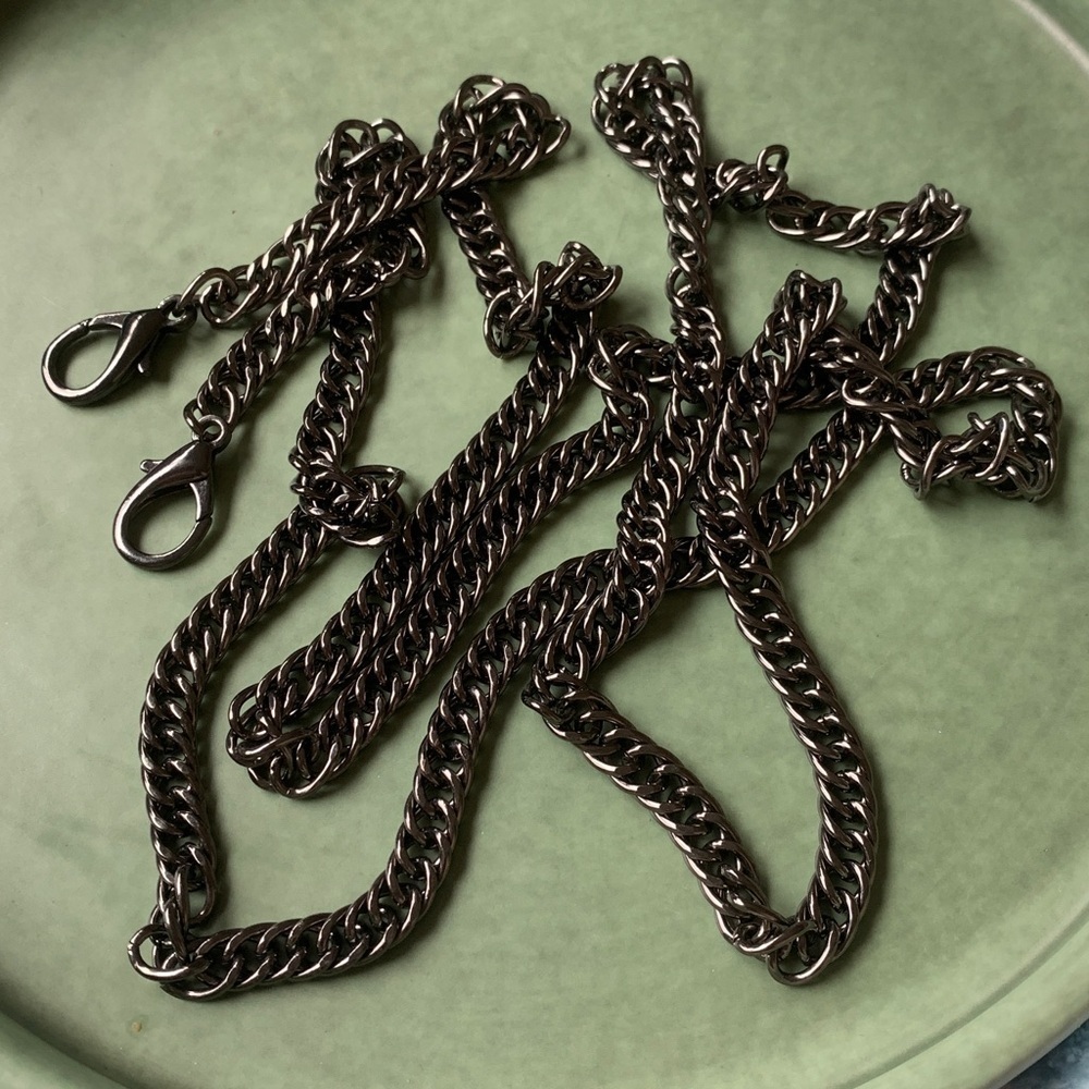 Purse replacement chain in color gunmetal